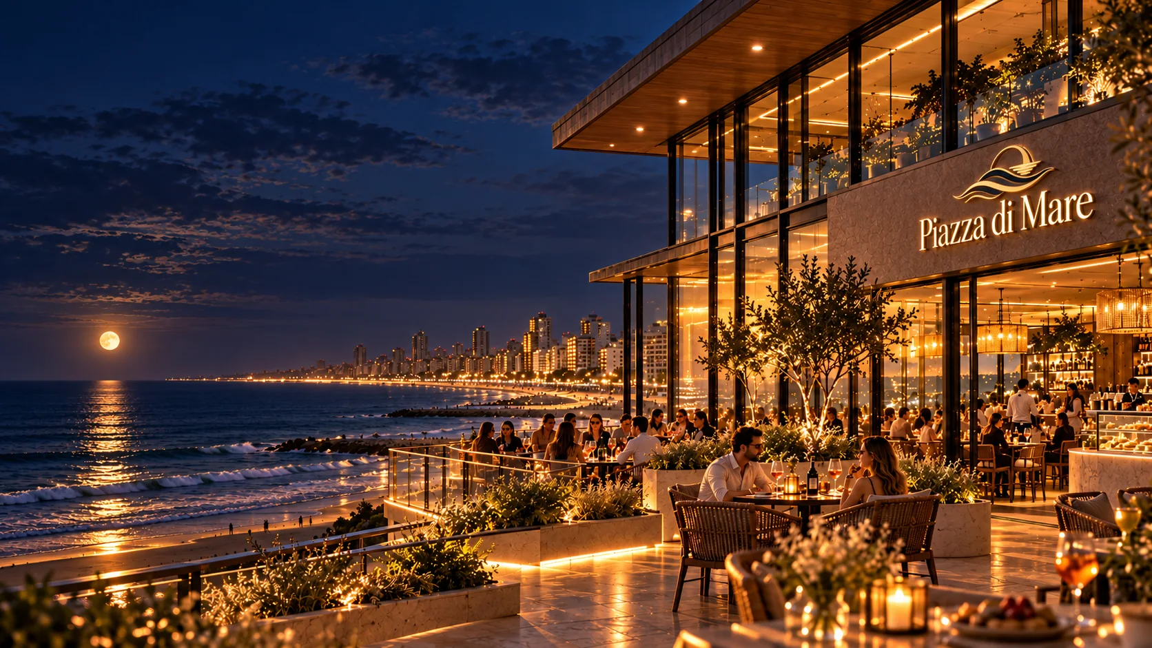 Piazza di Mare de noche
